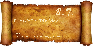 Buczák Tódor névjegykártya